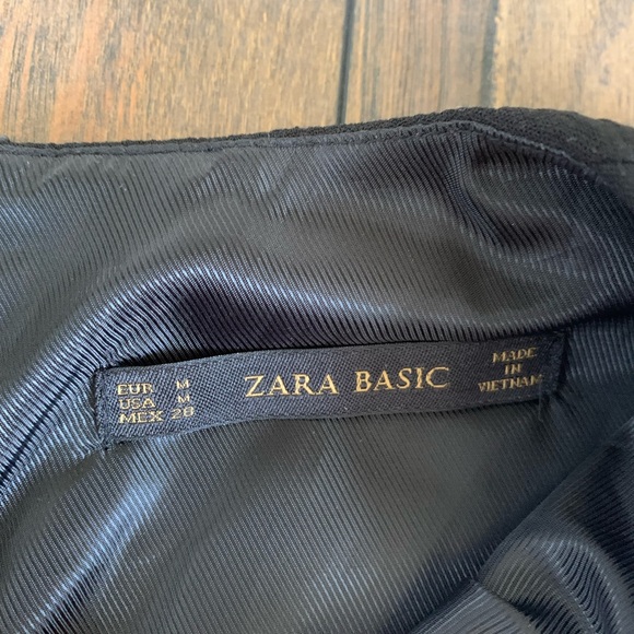 (2/$15) Zara Black Sleeveless Dress with Gold Detail - Picture 3 of 3